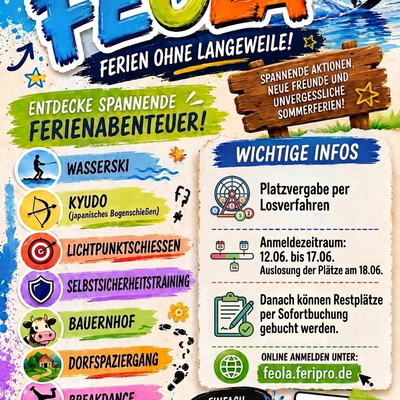 Flyer FeoLa - Ferien ohne Langeweile