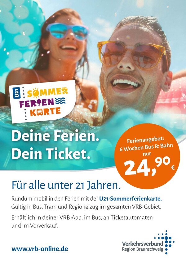 Bild vergr&ouml;&szlig;ern: Plakat für das ÖPNV-Ticketangebot für die Sommerferien